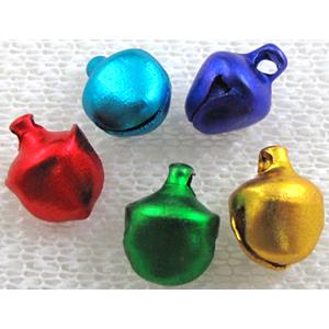 Mixed Color aluminum Bell Pendants, Nickel & lead Free